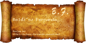 Belász Fernanda névjegykártya